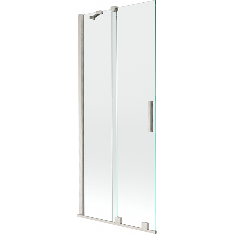 Mexen Velar vanová zástěna 2dílná posuvná 85 x 150 cm, čirá, kartáčovaný nikl - 896-085-000-01-97