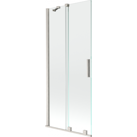 Mexen Velar vanová zástěna 2dílná posuvná 85 x 150 cm, čirá, kartáčovaný nikl - 896-085-000-01-97