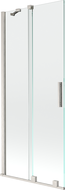 Mexen Velar vanová zástěna 2dílná posuvná 85 x 150 cm, čirá, kartáčovaný nikl - 896-085-000-01-97