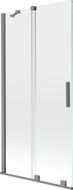 Mexen Velar sprchová zástěna 2-dveřová posuvná 90 x 150 cm, transparentní, gun metal - 896-090-000-01-95