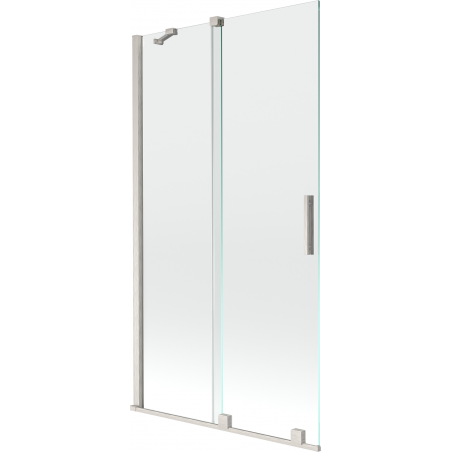 Mexen Velar sprchová zástěna dvoudílná posuvná 100 x 150 cm, transparentní, kartáčovaný nikl - 896-100-000-01-97