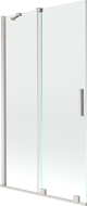 Mexen Velar sprchová zástěna dvoudílná posuvná 100 x 150 cm, transparentní, kartáčovaný nikl - 896-100-000-01-97