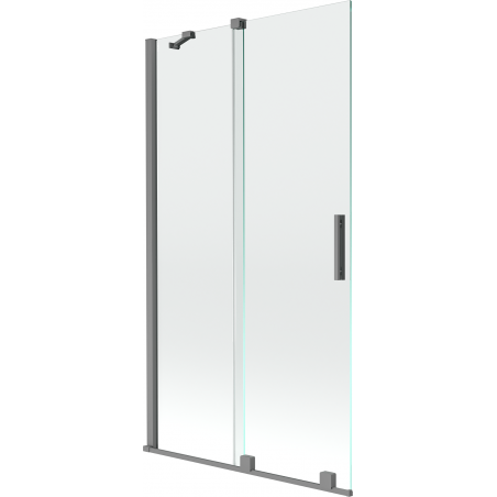Mexen Velar posuvná sprchová zástěna dvoukřídlá 100 x 150 cm, transparentní, zbraňový kov - 896-100-000-01-95