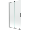 Mexen Velar posuvná sprchová zástěna dvoukřídlá 100 x 150 cm, transparentní, zbraňový kov - 896-100-000-01-95