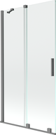 Mexen Velar posuvná sprchová zástěna dvoukřídlá 100 x 150 cm, transparentní, zbraňový kov - 896-100-000-01-95