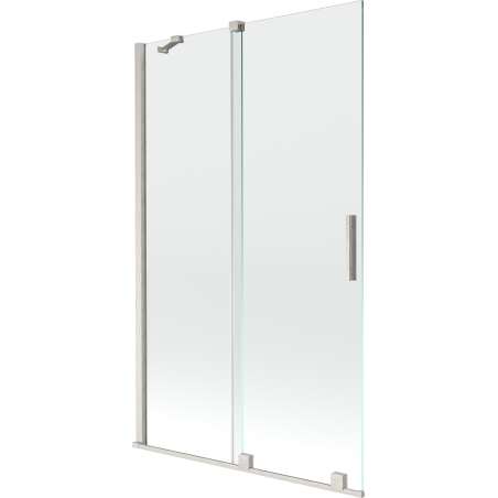 Mexen Velar koupelnová zástěna 2-křídlová posuvná 110 x 150 cm, transparentní, kartáčovaný nikl - 896-110-000-01-97