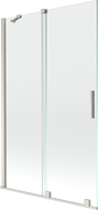 Mexen Velar koupelnová zástěna 2-křídlová posuvná 110 x 150 cm, transparentní, kartáčovaný nikl - 896-110-000-01-97