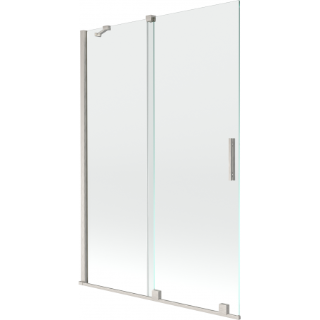 Mexen Velar vanaový paravan, 2-křídlý posuvný 120 x 150 cm, transparentní, kartáčovaný nikl - 896-120-000-01-97