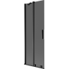 Mexen Velar vanová zástěna dvoukřídlá posuvná 70 x 150 cm, grafit, černá - 896-070-000-41-70