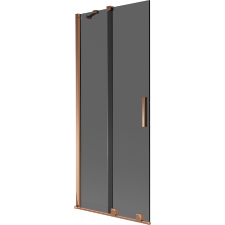 Mexen Velar vana paraván 2-křídlový posuvný 85 x 150 cm, grafit, růžové zlato - 896-085-000-41-60
