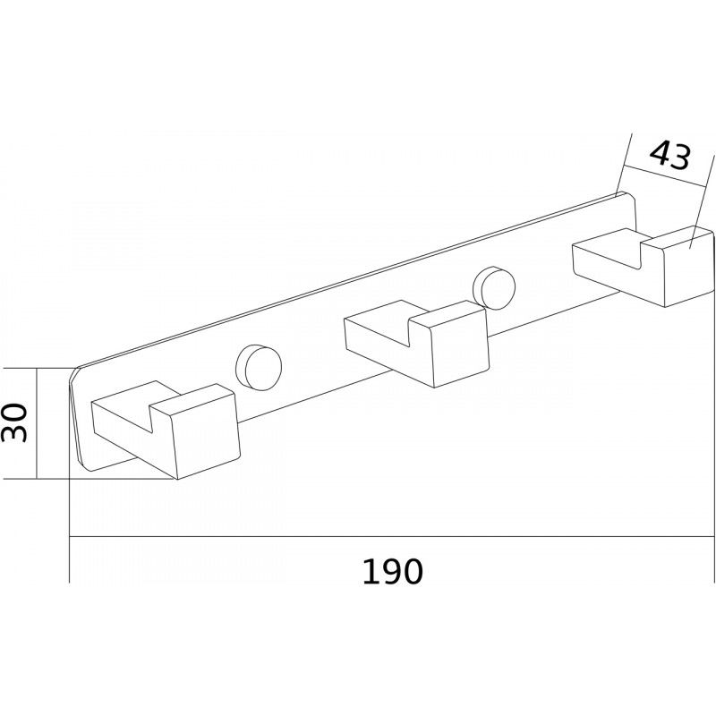 Mexen trojitý háček na ručník, zlatý - 709263-50