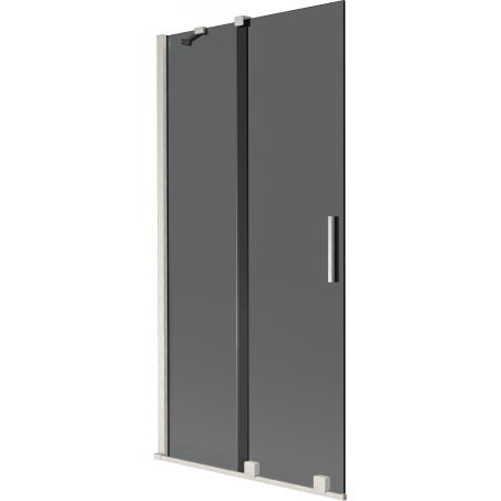 Mexen Velar vanová paraván 2-křídlový posuvný 90 x 150 cm, grafit, kartáčovaný nikl - 896-090-000-41-97