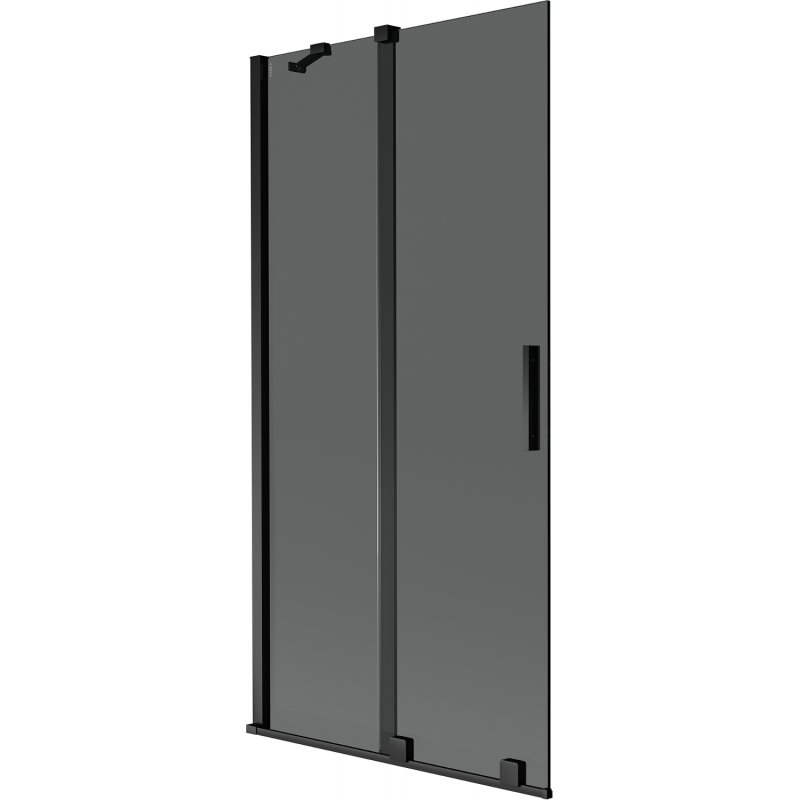 Mexen Velar vanová zástěna, dvoukřídlá, posuvná, 95 x 150 cm, grafitová, černá - 896-095-000-41-70