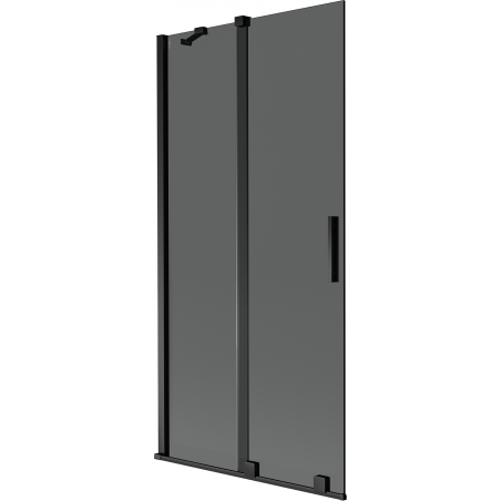 Mexen Velar vanová zástěna, dvoukřídlá, posuvná, 95 x 150 cm, grafitová, černá - 896-095-000-41-70