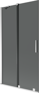 Mexen Velar, dvoukřídlé rozkládací vanové stěnové zástěny 100 x 150 cm, grafit, chrom - 896-100-000-41-01
