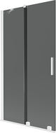Mexen Velar dvoukřídlý vanový paravan posuvný 100 x 150 cm, grafit, bílý - 896-100-000-41-20