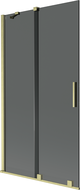 Mexen Velar vanová zástěna 2-křídlová posuvná 100 x 150 cm, grafit, zlatý kartáčovaný - 896-100-000-41-55