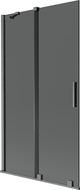 Mexen Velar vanová zástěna 2-křídlová posuvná 100 x 150 cm, grafit, kartáčovaná gun gray - 896-100-000-41-66