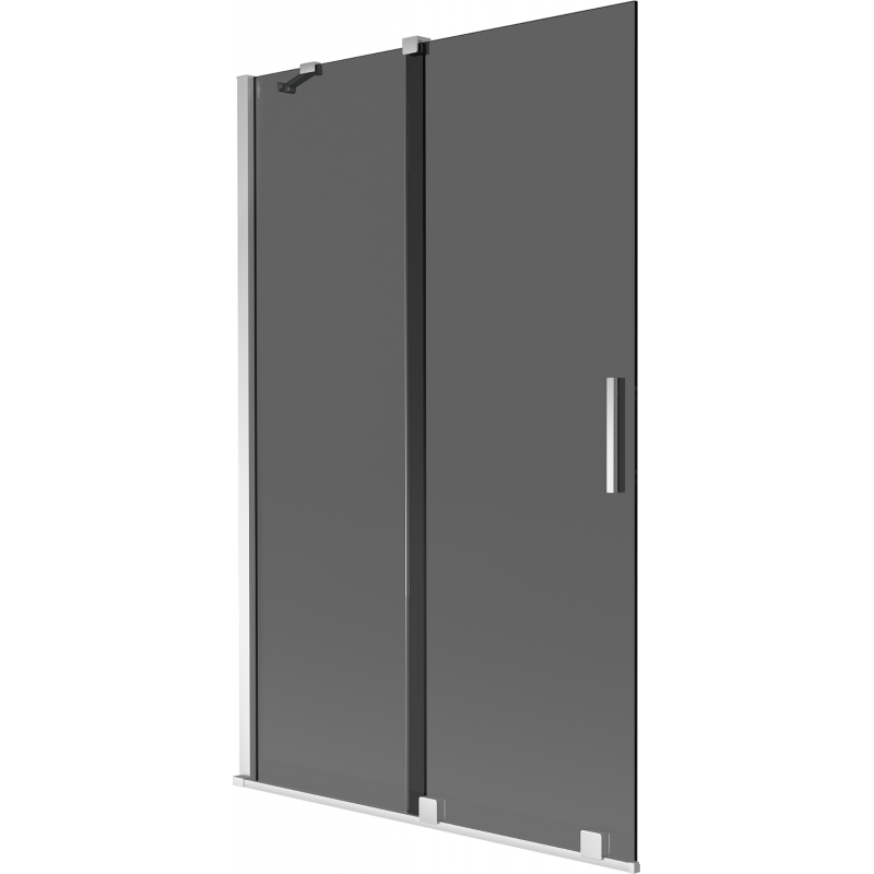 Mexen Velar sprchová zástěna 2křídlová posuvná 110 x 150 cm, grafit, chrom - 896-110-000-41-01