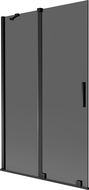 Mexen Velar vanová zástěna 2-dílná posuvná 110 x 150 cm, grafit, černá - 896-110-000-41-70