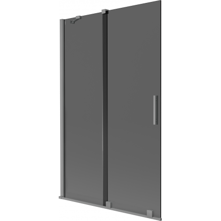 Mexen Velar vanová zástěna 2křídlá posuvná 110 x 150 cm, grafitová, gun metal - 896-110-000-41-95