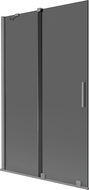 Mexen Velar vanová zástěna 2křídlá posuvná 110 x 150 cm, grafitová, gun metal - 896-110-000-41-95