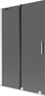 Mexen Velar vanová zástěna dvoukřídlá posuvná 110 x 150 cm, grafit, kartáčovaný nikl - 896-110-000-41-97