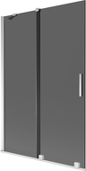 Mexen Velar vanová zástěna 2-křídlová posuvná 120 x 150 cm, grafit, chrom - 896-120-000-41-01