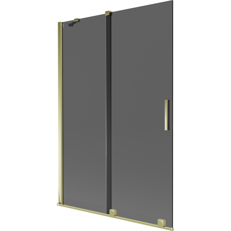 Mexen Velar vanová zástěna 2-dílná posuvná 120 x 150 cm, grafitová, zlatá - 896-120-000-41-50