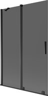 Mexen Velar paravan na vanu 2-dílný posuvný 120 x 150 cm, grafit, černý - 896-120-000-41-70