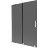 Mexen Velar vanová zástěna 2-dílná posuvná 130 x 150 cm, grafit, chrom - 896-130-000-41-01