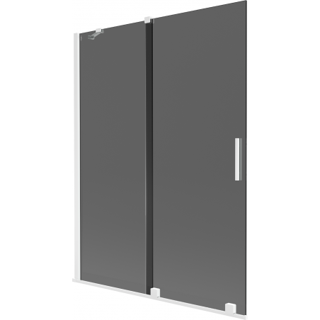 Mexen Velar vana paravan 2dveřový zasouvací 130 x 150 cm, grafit, bílý - 896-130-000-41-20