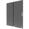 Mexen Velar vanová zástěna 2-křídlová posuvná 140 x 150 cm, grafit, bílá - 896-140-000-41-20