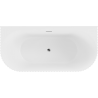 Mexen Sella volně stojící vanová vana přístěnná rýhovaná 150 x 75 cm, bílá mat, přepad chrom - 52711507501-01