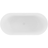 Mexen Paola volně stojící ryhovaná vana 150 x 75 cm, bílá mat, bílý přepad - 52721507501-20