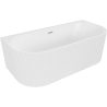 Mexen Sella volně stojící akrylátová vana ke stěně 150 x 75 cm, bílá mat, přepad kartáčovaný nikl - 52711507501-97