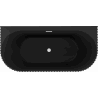 Mexen Sella volně stojící přílohová vana, drážkovaná 150 x 75 cm, černá mat, bílý přepad - 52711507571-20