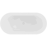 Mexen Paola volně stojící vana rýhovaná 170 x 80 cm, bílá mat, bílý přepad - 52721708001-20
