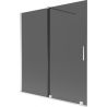 Mexen Velar vanová zástěna 2-křídlová posuvná 150 x 150 cm, grafit, chrom - 896-150-000-41-01