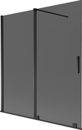 Mexen Velar vanaová zástěna 2-křídlá posuvná 150 x 150 cm, grafitová, černá - 896-150-000-41-70