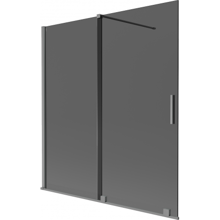 Mexen Velar vanová zástěna 2-křídlová posuvná 150 x 150 cm, grafit, gun metal - 896-150-000-41-95