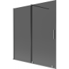 Mexen Velar vanová zástěna 2-křídlová posuvná 150 x 150 cm, grafit, gun metal - 896-150-000-41-95