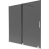 Mexen Velar vanová zástěna 2-křídlová posuvná 160 x 150 cm, grafit, chrom - 896-160-000-41-01