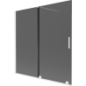 Mexen Velar vanová zástěna 2-dveřová posuvná 160 x 150 cm, grafit, bílá - 896-160-000-41-20