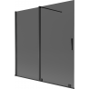 Mexen Velar vanová zástěna 2-křídlová posuvná 160 x 150 cm, grafitová, černá - 896-160-000-41-70