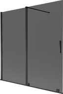 Mexen Velar vanová zástěna 2-křídlová posuvná 160 x 150 cm, grafitová, černá - 896-160-000-41-70