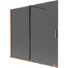 Mexen Velar vanová zástěna 2dveřová posuvná 170 x 150 cm, grafit, broušená měď - 896-170-000-41-65