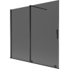 Mexen Velar vanová zástěna 2-křídlová posuvná 170 x 150 cm, grafitová, černá - 896-170-000-41-70