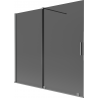 Mexen Velar vanová zástěna 2-křídlová posuvná 170 x 150 cm, grafit, gun metal - 896-170-000-41-95