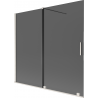 Mexen Velar vanová zástěna 2křídlová posuvná 170 x 150 cm, grafit, kartáčovaný nikl - 896-170-000-41-97